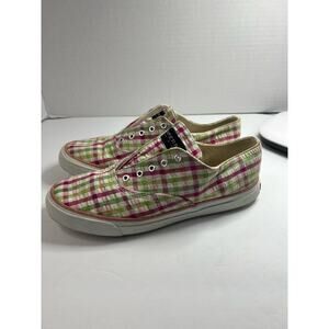 Sperry Top-Sider Women's Cameron Plaid Slip On Sneakers Boat Shoes Size 8